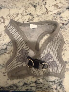 Ina Light Gray Mesh Pet Harness with Dual D-Rings
